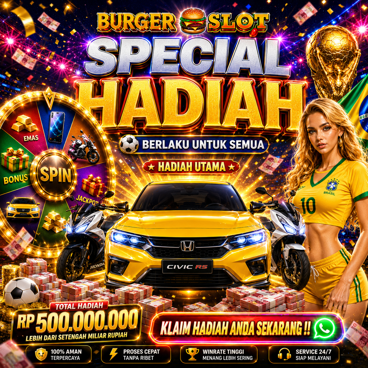 BURGERSLOT: Situs Premium Server Asia Yang Memiliki Spesial Hadiah Mingguan Bagi Pengguna Baru!